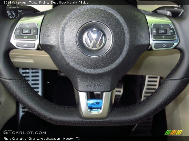 Deep Black Metallic / Beige 2014 Volkswagen Tiguan R-Line
