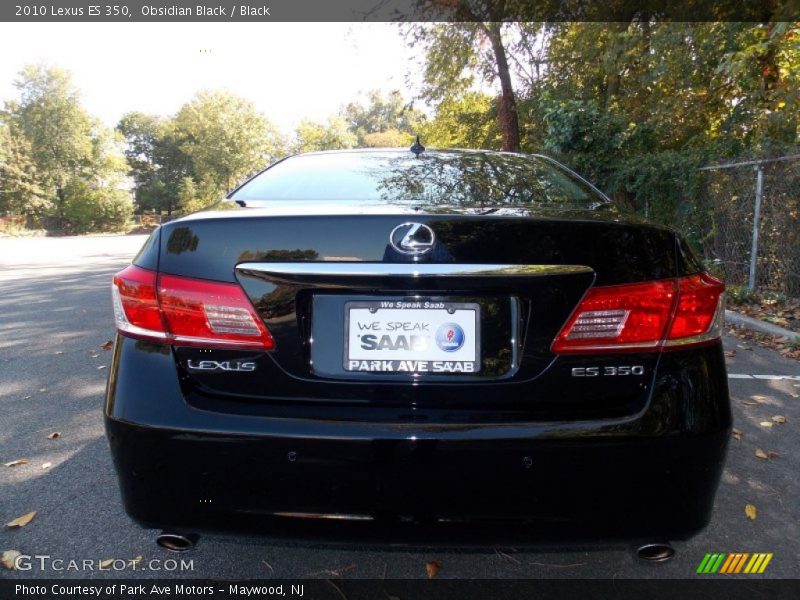 Obsidian Black / Black 2010 Lexus ES 350