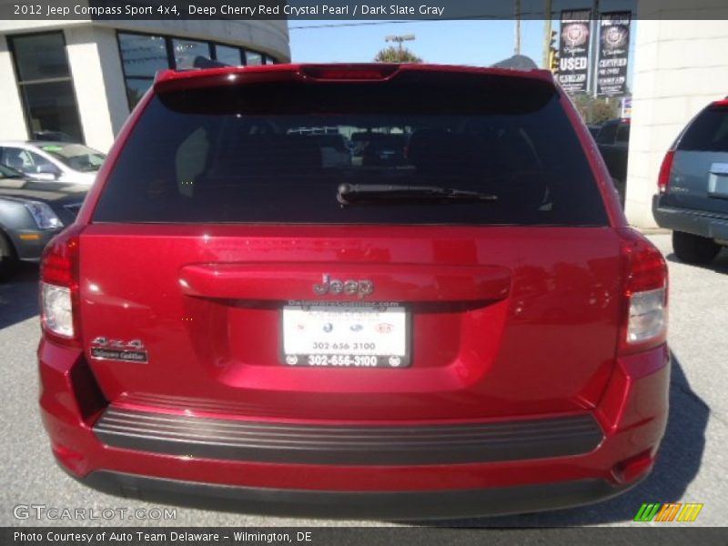 Deep Cherry Red Crystal Pearl / Dark Slate Gray 2012 Jeep Compass Sport 4x4