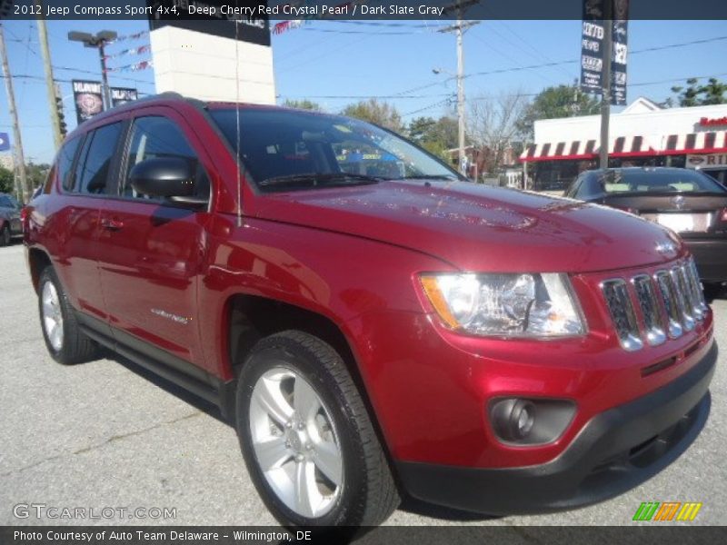 Deep Cherry Red Crystal Pearl / Dark Slate Gray 2012 Jeep Compass Sport 4x4