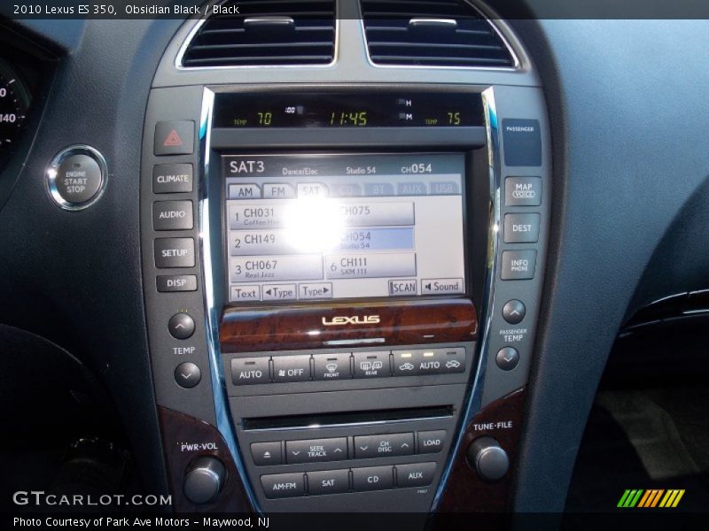 Obsidian Black / Black 2010 Lexus ES 350