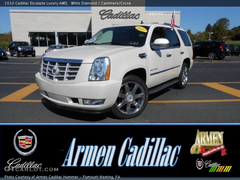 White Diamond / Cashmere/Cocoa 2010 Cadillac Escalade Luxury AWD