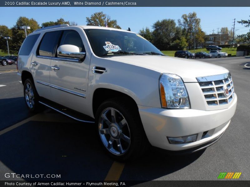 White Diamond / Cashmere/Cocoa 2010 Cadillac Escalade Luxury AWD
