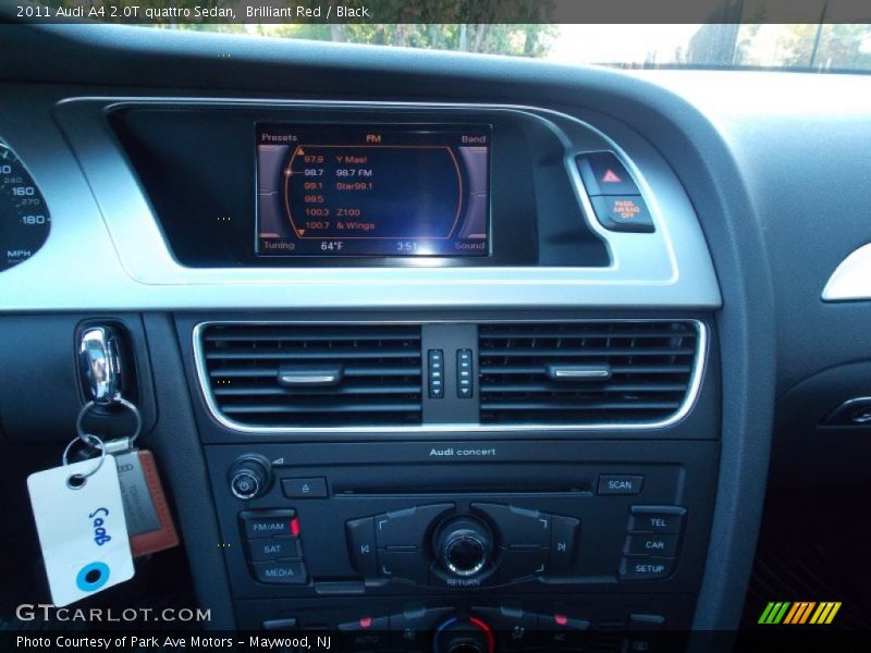 Brilliant Red / Black 2011 Audi A4 2.0T quattro Sedan