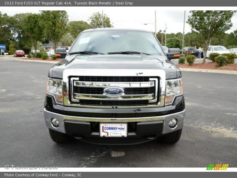 Tuxedo Black Metallic / Steel Gray 2013 Ford F150 XLT Regular Cab 4x4