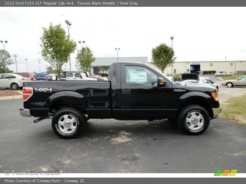 Tuxedo Black Metallic / Steel Gray 2013 Ford F150 XLT Regular Cab 4x4