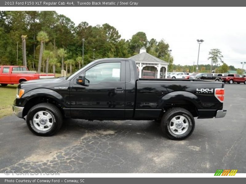 Tuxedo Black Metallic / Steel Gray 2013 Ford F150 XLT Regular Cab 4x4