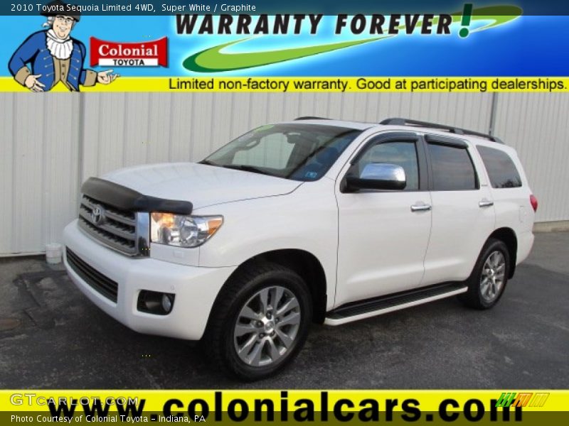 Super White / Graphite 2010 Toyota Sequoia Limited 4WD