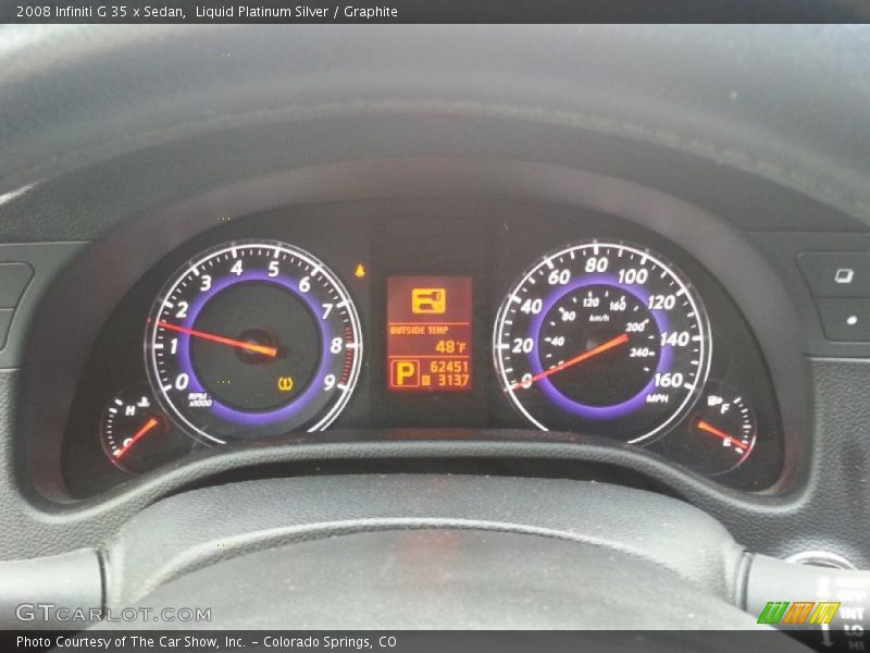 Liquid Platinum Silver / Graphite 2008 Infiniti G 35 x Sedan