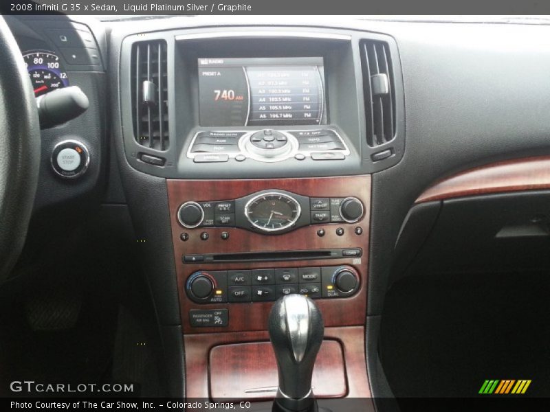 Liquid Platinum Silver / Graphite 2008 Infiniti G 35 x Sedan