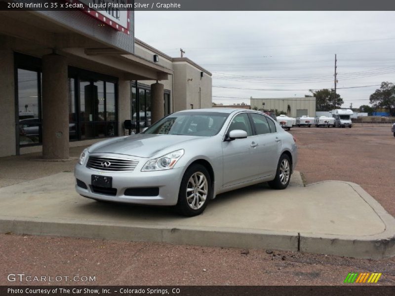 Liquid Platinum Silver / Graphite 2008 Infiniti G 35 x Sedan