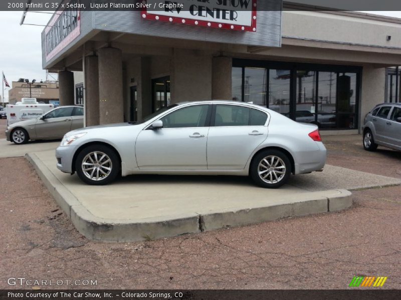 Liquid Platinum Silver / Graphite 2008 Infiniti G 35 x Sedan