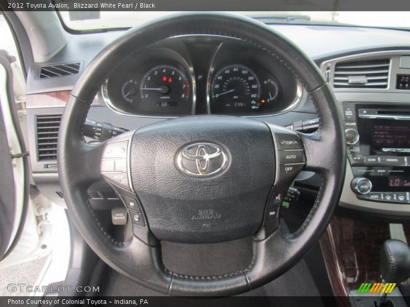 Blizzard White Pearl / Black 2012 Toyota Avalon