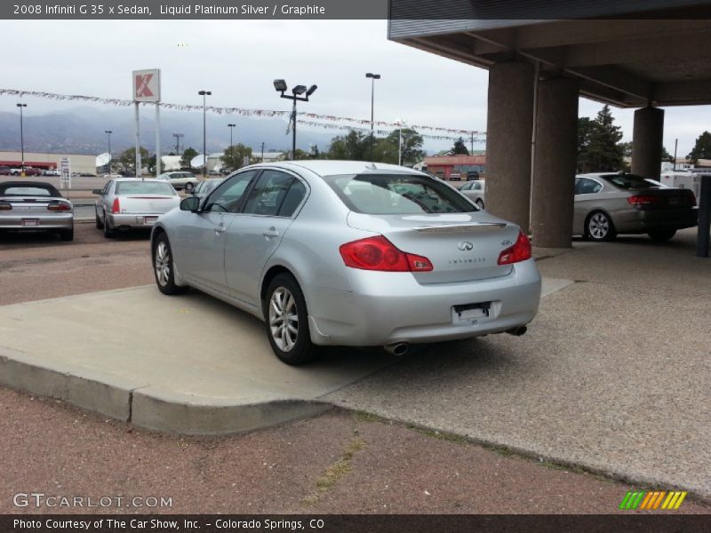 Liquid Platinum Silver / Graphite 2008 Infiniti G 35 x Sedan