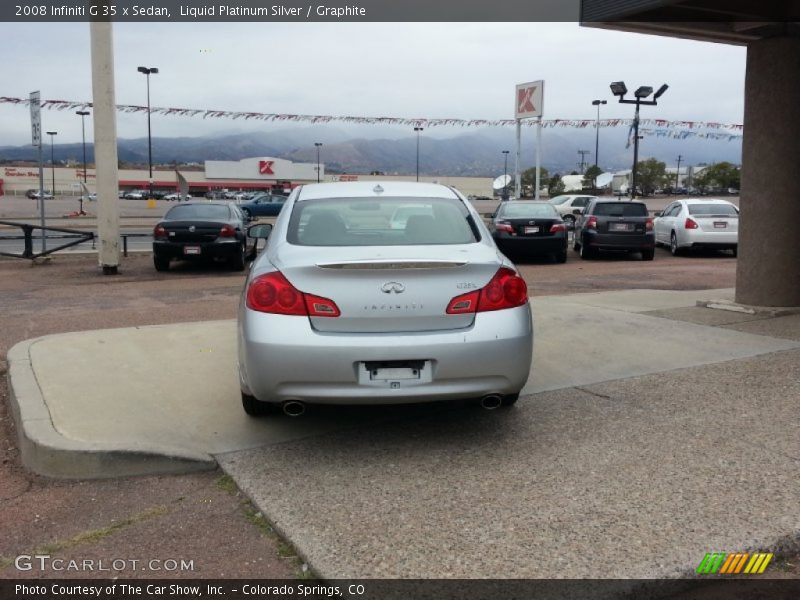Liquid Platinum Silver / Graphite 2008 Infiniti G 35 x Sedan