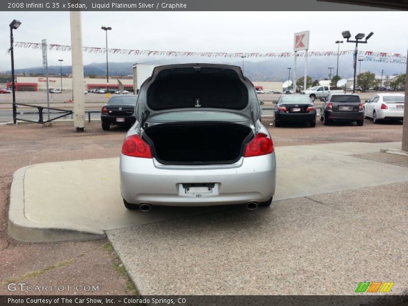 Liquid Platinum Silver / Graphite 2008 Infiniti G 35 x Sedan