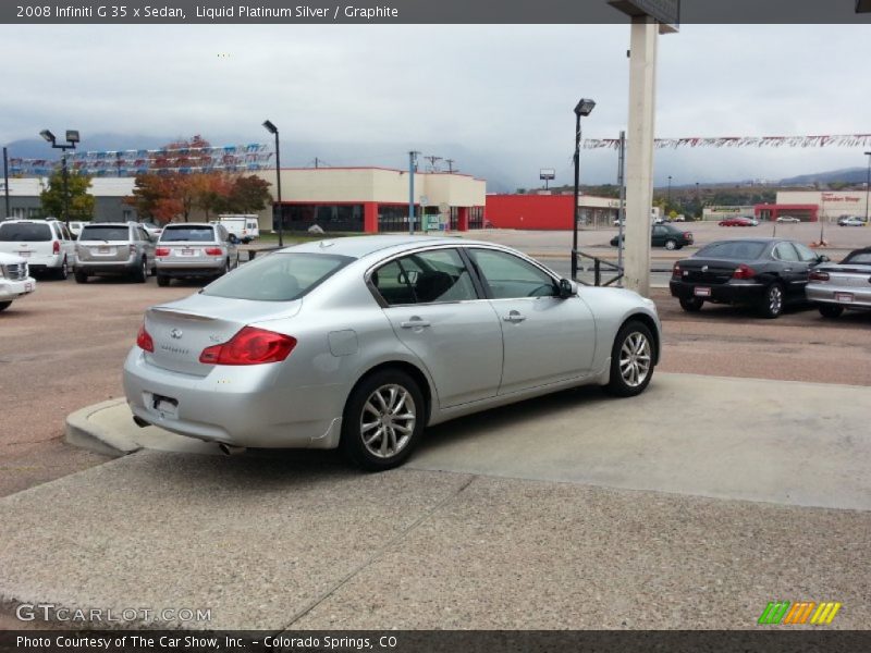 Liquid Platinum Silver / Graphite 2008 Infiniti G 35 x Sedan