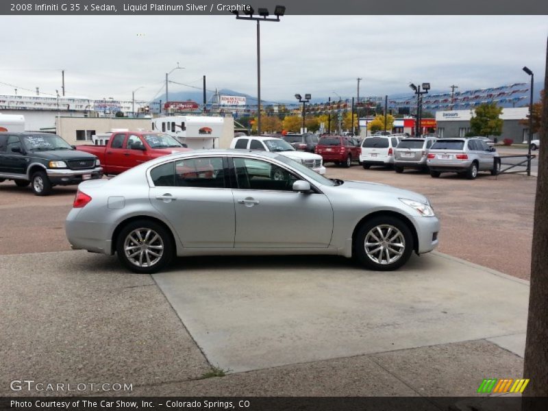 Liquid Platinum Silver / Graphite 2008 Infiniti G 35 x Sedan