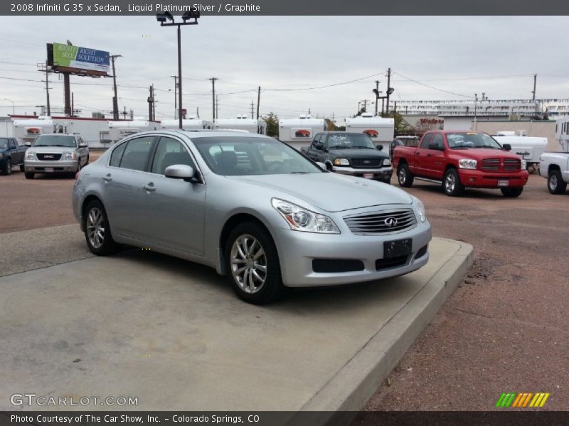 Liquid Platinum Silver / Graphite 2008 Infiniti G 35 x Sedan