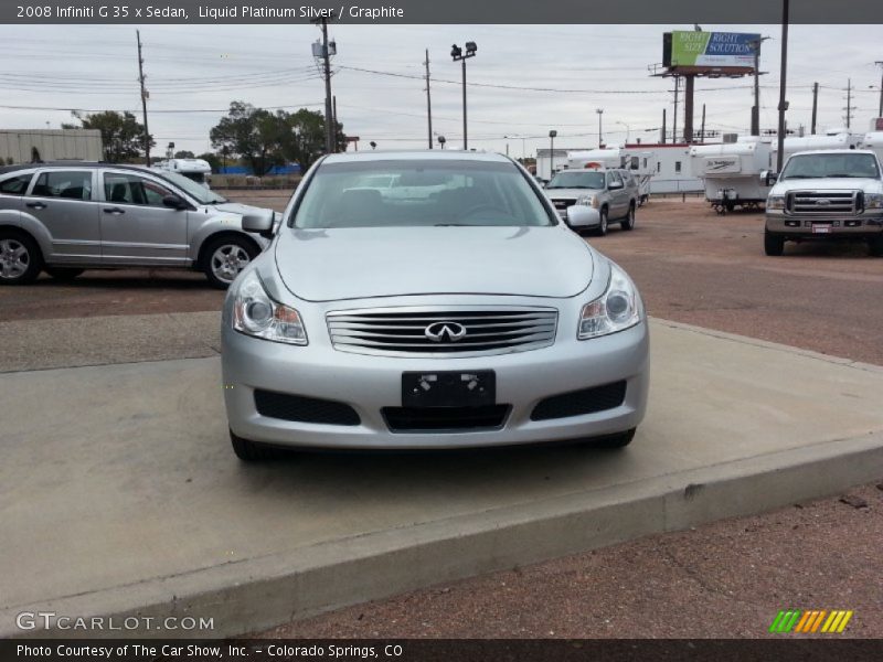 Liquid Platinum Silver / Graphite 2008 Infiniti G 35 x Sedan