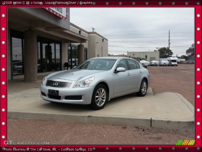 Liquid Platinum Silver / Graphite 2008 Infiniti G 35 x Sedan