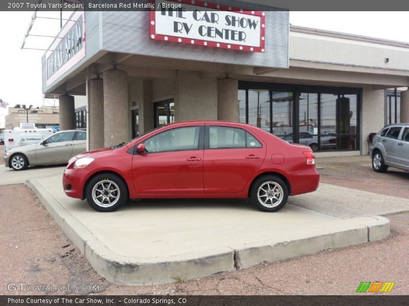 Barcelona Red Metallic / Bisque 2007 Toyota Yaris Sedan