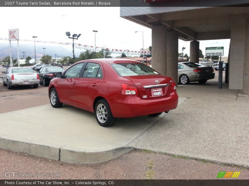 Barcelona Red Metallic / Bisque 2007 Toyota Yaris Sedan