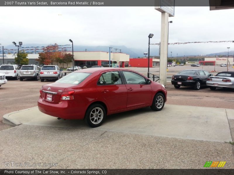 Barcelona Red Metallic / Bisque 2007 Toyota Yaris Sedan