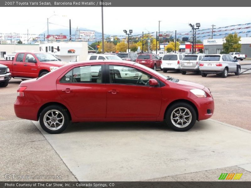 Barcelona Red Metallic / Bisque 2007 Toyota Yaris Sedan