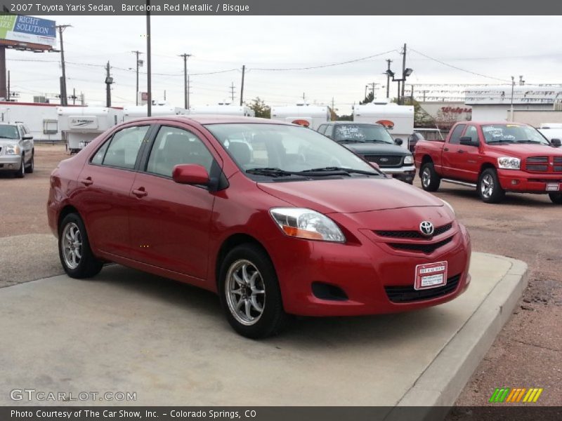 Barcelona Red Metallic / Bisque 2007 Toyota Yaris Sedan