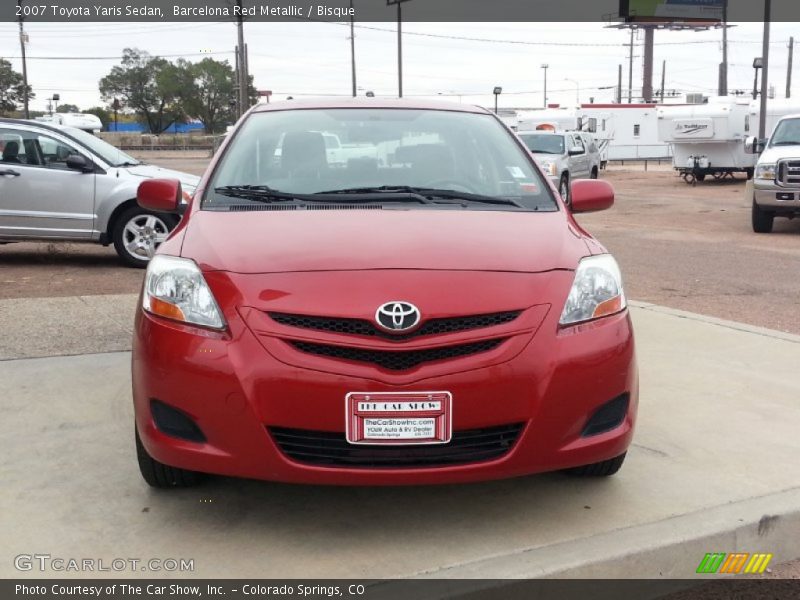 Barcelona Red Metallic / Bisque 2007 Toyota Yaris Sedan