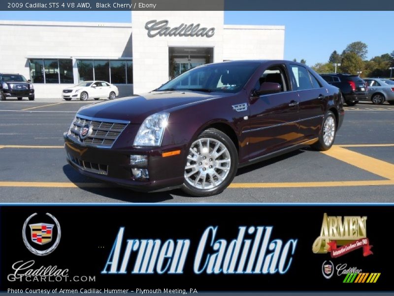 Black Cherry / Ebony 2009 Cadillac STS 4 V8 AWD