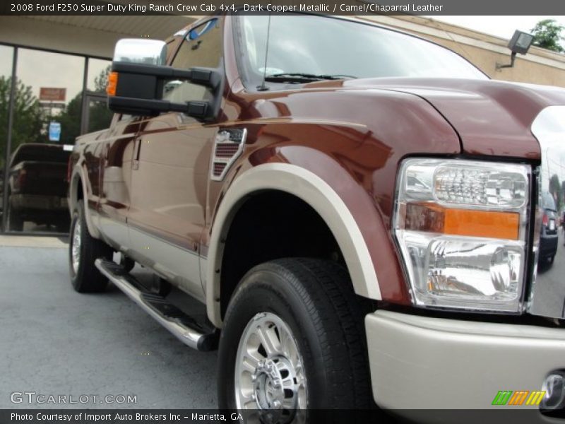 Dark Copper Metallic / Camel/Chaparral Leather 2008 Ford F250 Super Duty King Ranch Crew Cab 4x4