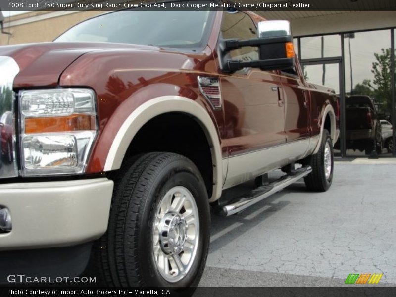 Dark Copper Metallic / Camel/Chaparral Leather 2008 Ford F250 Super Duty King Ranch Crew Cab 4x4