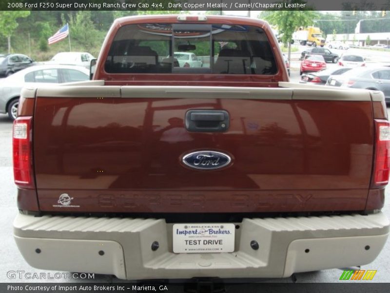 Dark Copper Metallic / Camel/Chaparral Leather 2008 Ford F250 Super Duty King Ranch Crew Cab 4x4