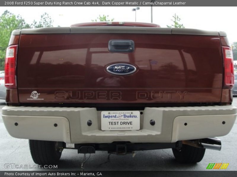Dark Copper Metallic / Camel/Chaparral Leather 2008 Ford F250 Super Duty King Ranch Crew Cab 4x4