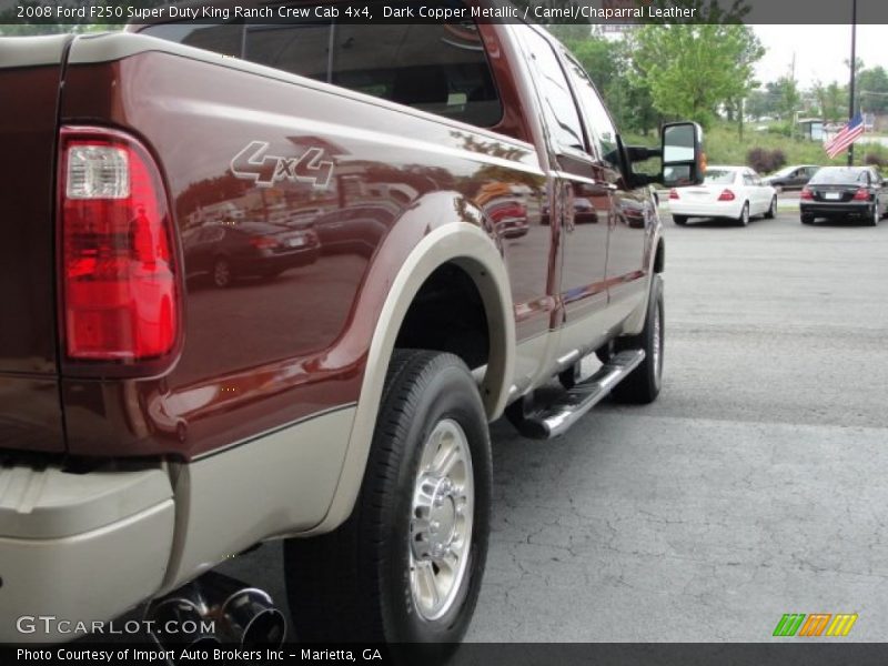 Dark Copper Metallic / Camel/Chaparral Leather 2008 Ford F250 Super Duty King Ranch Crew Cab 4x4