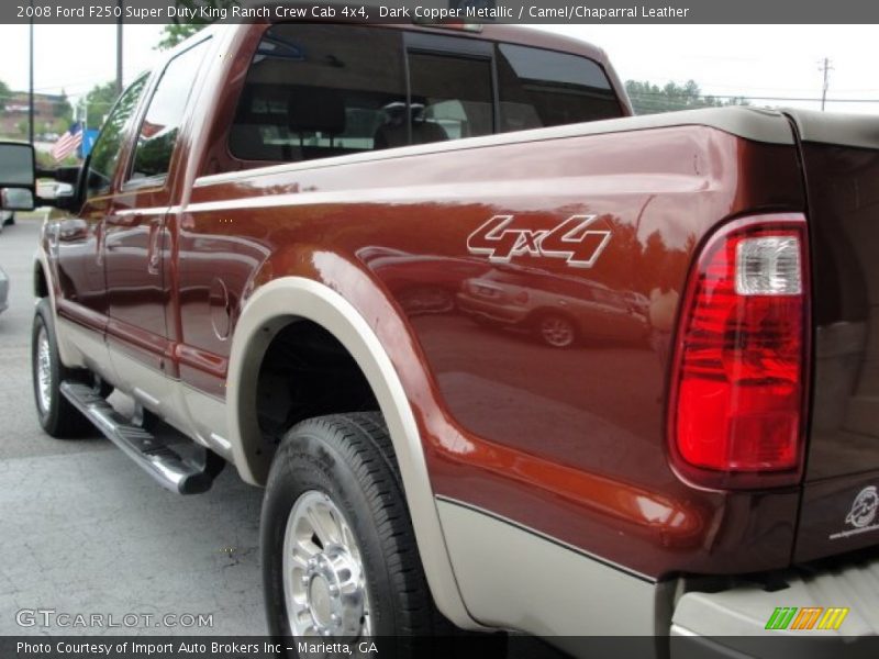 Dark Copper Metallic / Camel/Chaparral Leather 2008 Ford F250 Super Duty King Ranch Crew Cab 4x4