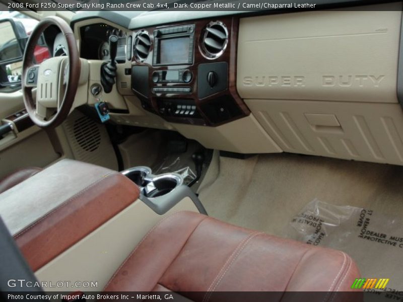 Dark Copper Metallic / Camel/Chaparral Leather 2008 Ford F250 Super Duty King Ranch Crew Cab 4x4
