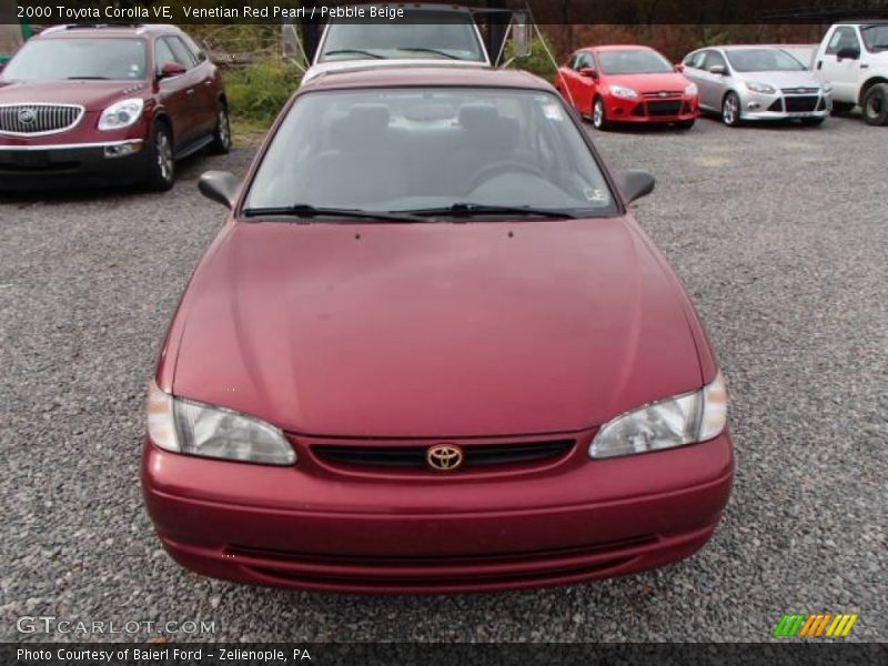 Venetian Red Pearl / Pebble Beige 2000 Toyota Corolla VE