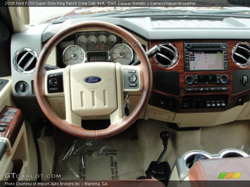 Dark Copper Metallic / Camel/Chaparral Leather 2008 Ford F250 Super Duty King Ranch Crew Cab 4x4