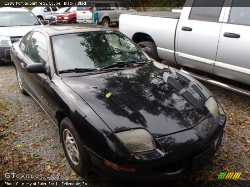 Black / Black 1998 Pontiac Sunfire SE Coupe