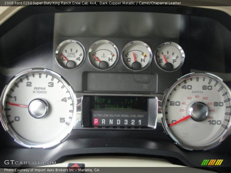 Dark Copper Metallic / Camel/Chaparral Leather 2008 Ford F250 Super Duty King Ranch Crew Cab 4x4