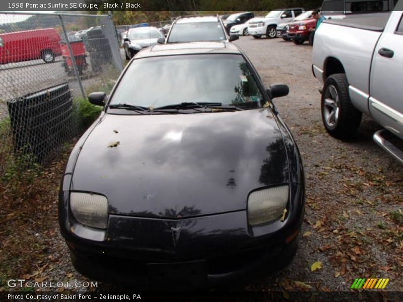 Black / Black 1998 Pontiac Sunfire SE Coupe