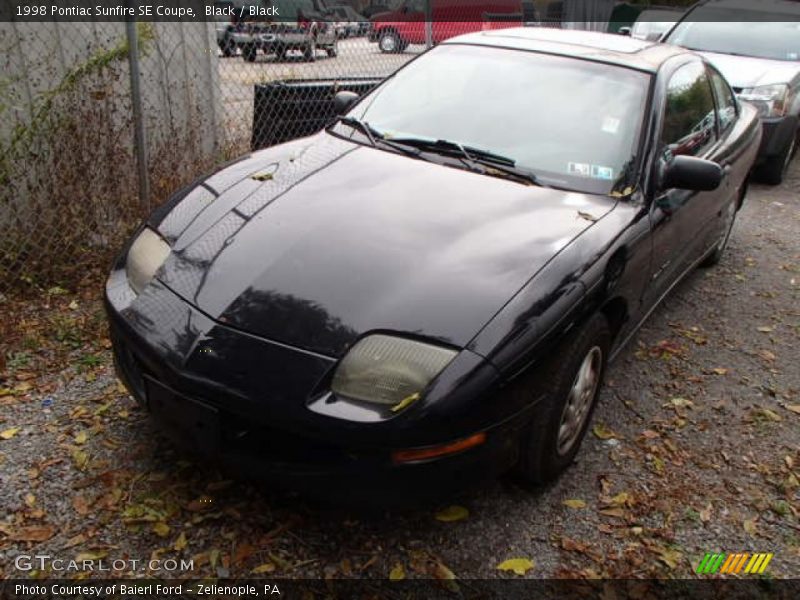 Black / Black 1998 Pontiac Sunfire SE Coupe
