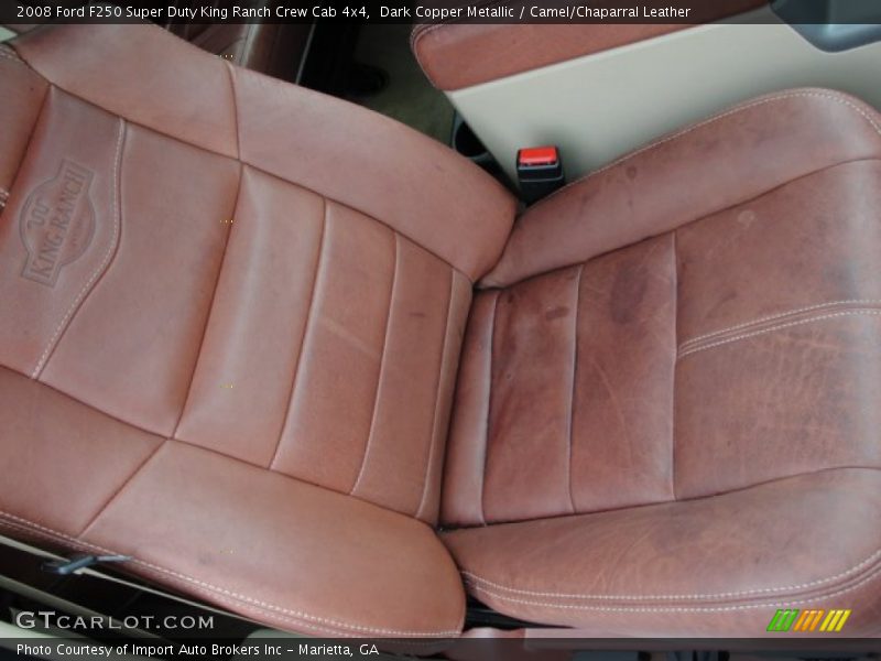 Dark Copper Metallic / Camel/Chaparral Leather 2008 Ford F250 Super Duty King Ranch Crew Cab 4x4