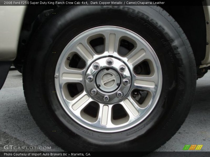 Dark Copper Metallic / Camel/Chaparral Leather 2008 Ford F250 Super Duty King Ranch Crew Cab 4x4
