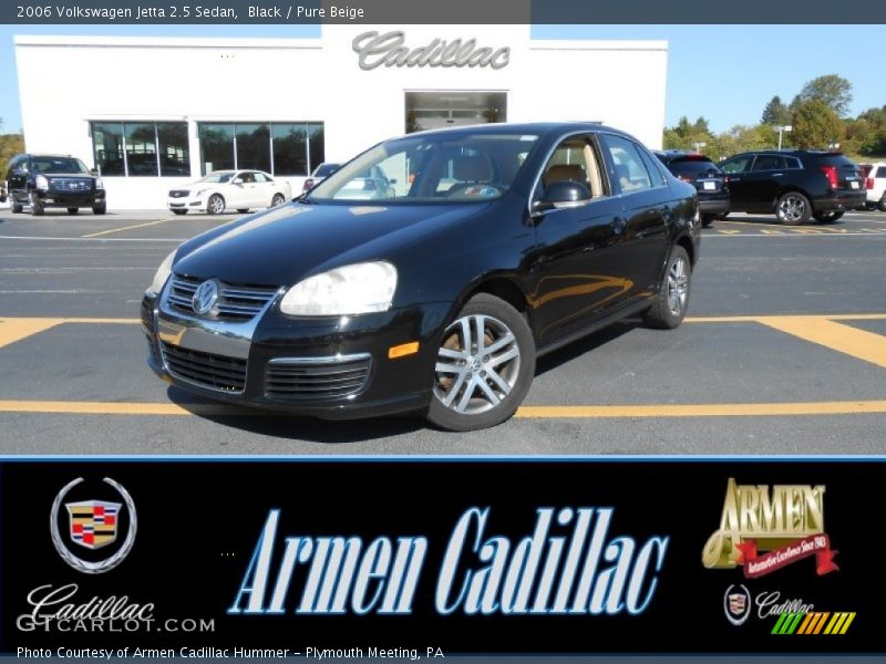 Black / Pure Beige 2006 Volkswagen Jetta 2.5 Sedan