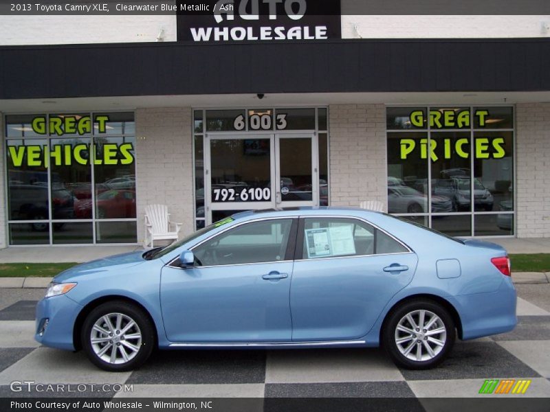 Clearwater Blue Metallic / Ash 2013 Toyota Camry XLE