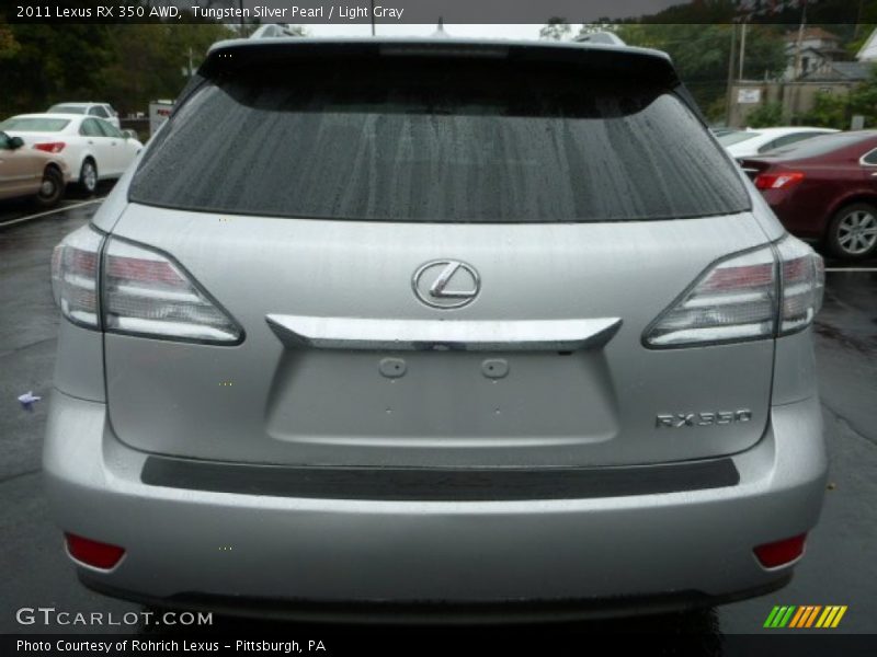 Tungsten Silver Pearl / Light Gray 2011 Lexus RX 350 AWD